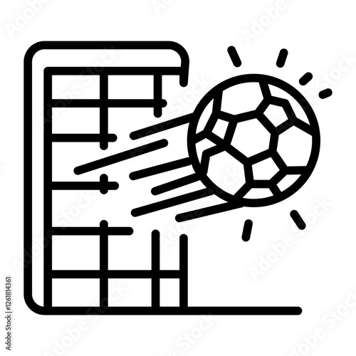 Soccer Crossbar Hit Vector Icon