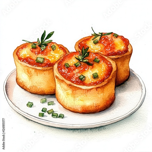 Three Savory Mini Quiches with Herbs