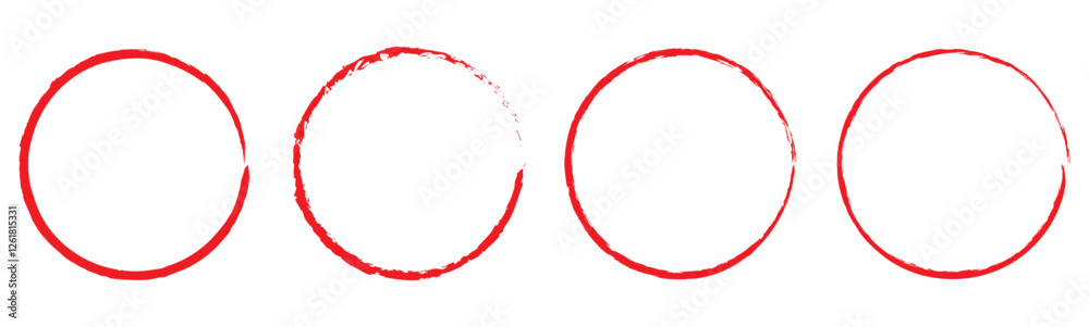 Red circle brush stroke vector isolated on white background. Red circle brush stroke . Grunge hand drawn circle . Brush circles. grunge circles. Brush circles Red circle brush stroke vector isolated on white background. Red circle brush stroke . Grunge hand drawn circle . Brush circles. grunge circles. Brush circles