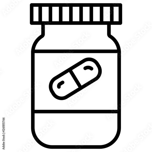 Pill Bottle Vector Icon