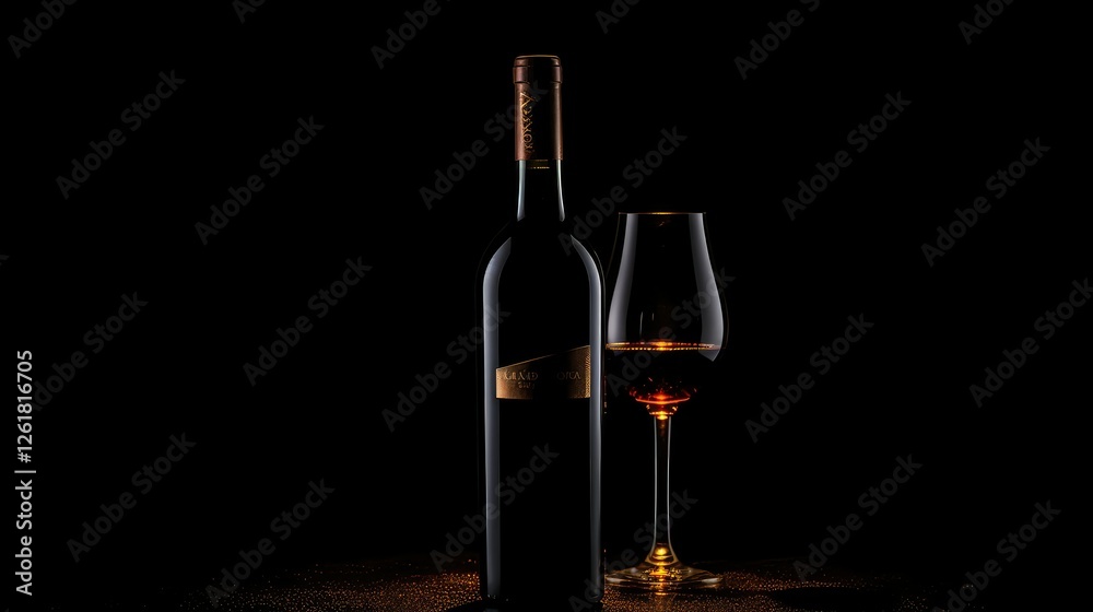 Fototapeta premium elegant wine bottle background