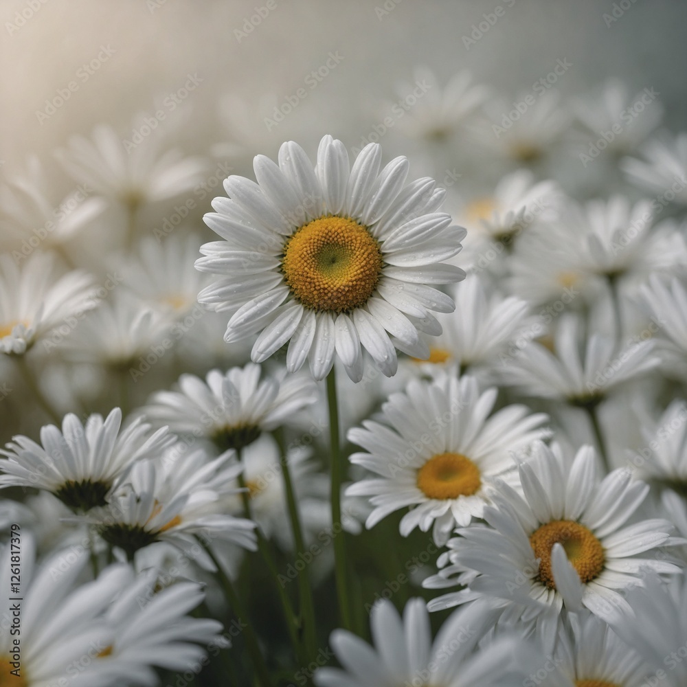 Fototapeta premium daisies in a garden
