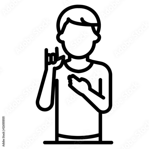 Non Verbal Communication Vector Icon
