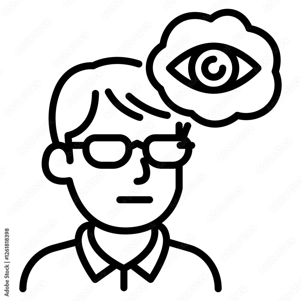Situational Awareness Vector Icon Situational Awareness Vector Icon