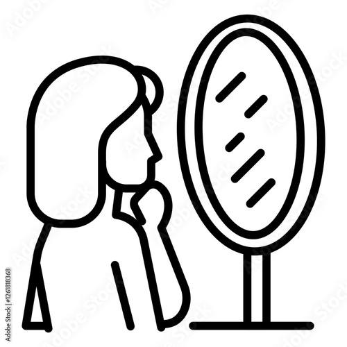 Self Reflection Vector Icon