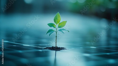 plant growing in water