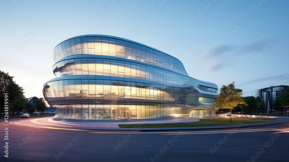 Obraz premium innovative glass office building