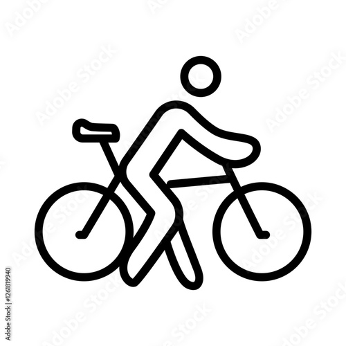 Bike Path Vector Icon