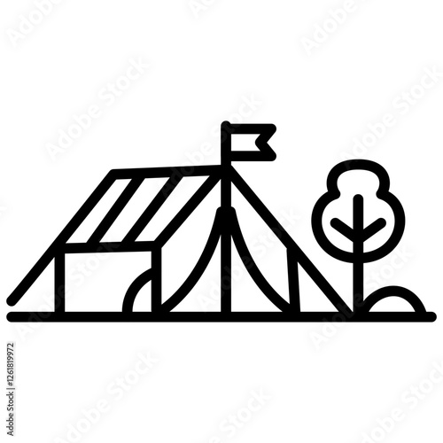 Campground Marker Vector Icon