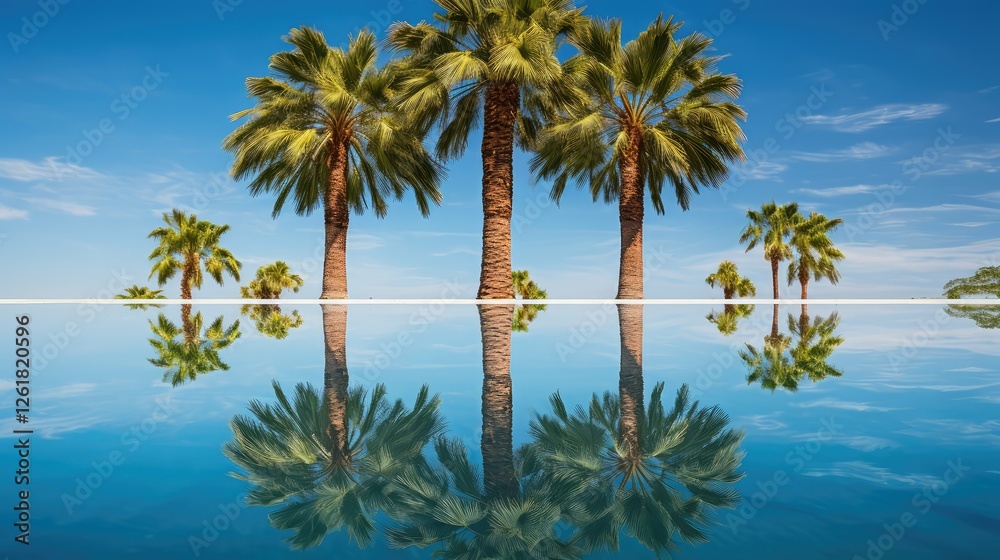 Obraz premium water royal palm tree