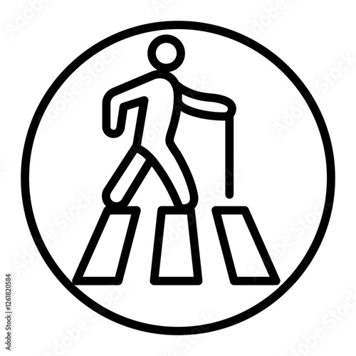 Pedestrian Zone Vector Icon