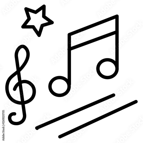 Background Music Vector Icon