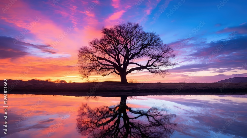 Obraz premium serenity bright blue sky