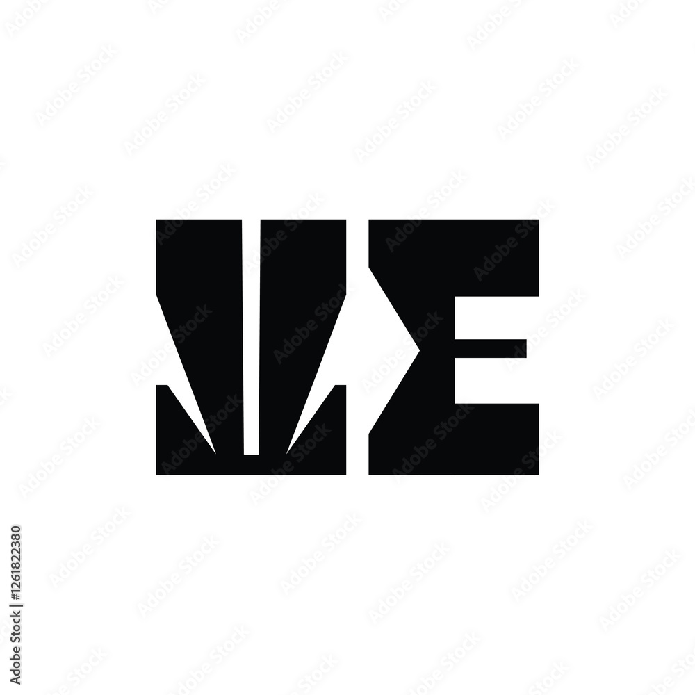 VE monogram logo design letter text name symbol monochrome logotype alphabet character simple logo VE monogram logo design letter text name symbol monochrome logotype alphabet character simple logo