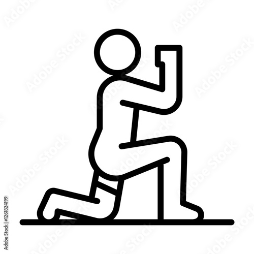 Pistol Squat Vector Icon