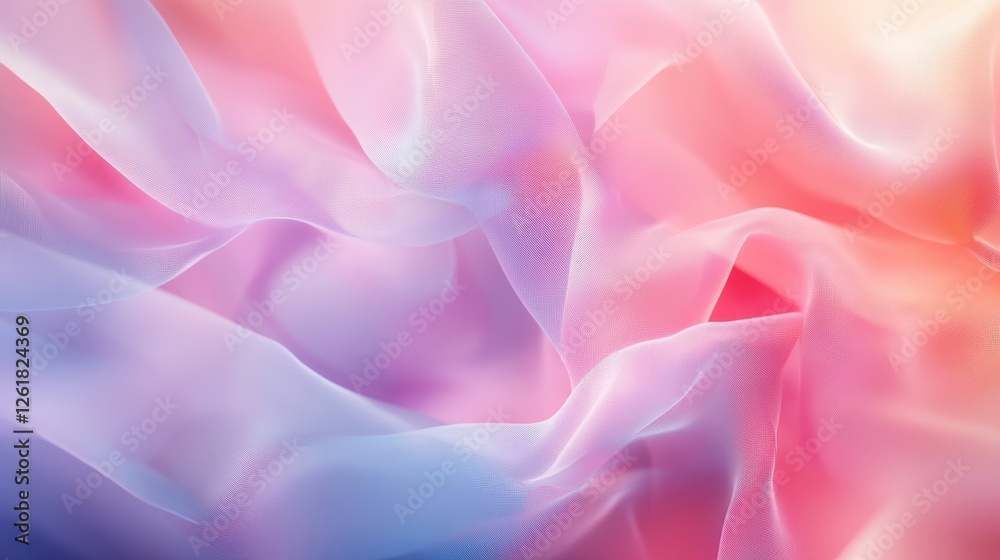 Pastel Fabric Drape with Soft Pink Blue Purple Hues Pastel Fabric Drape with Soft Pink Blue Purple Hues