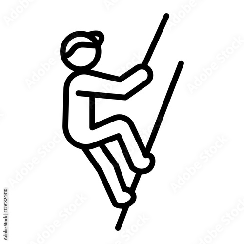Rope Climb Vector Icon