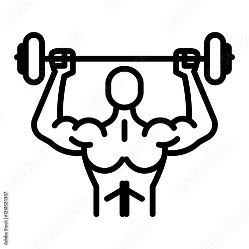 Shoulder Press Vector Icon