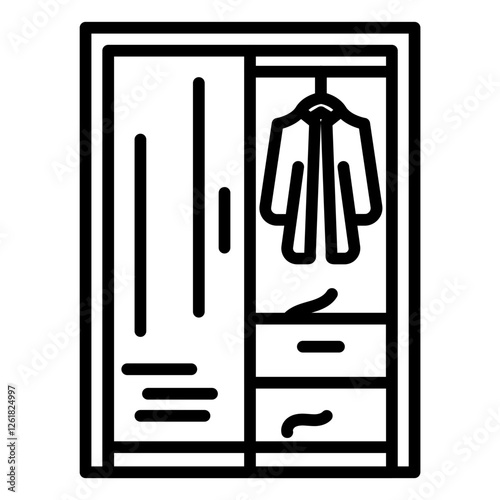 Organizing Closet Vector Icon