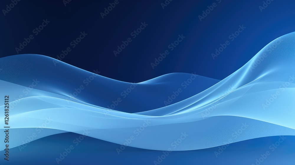 Fototapeta premium minimalist abstract blue waves