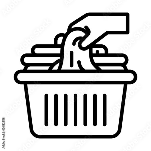 Sorting Laundry Vector Icon