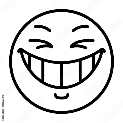 Grinning Squinting Face Icon