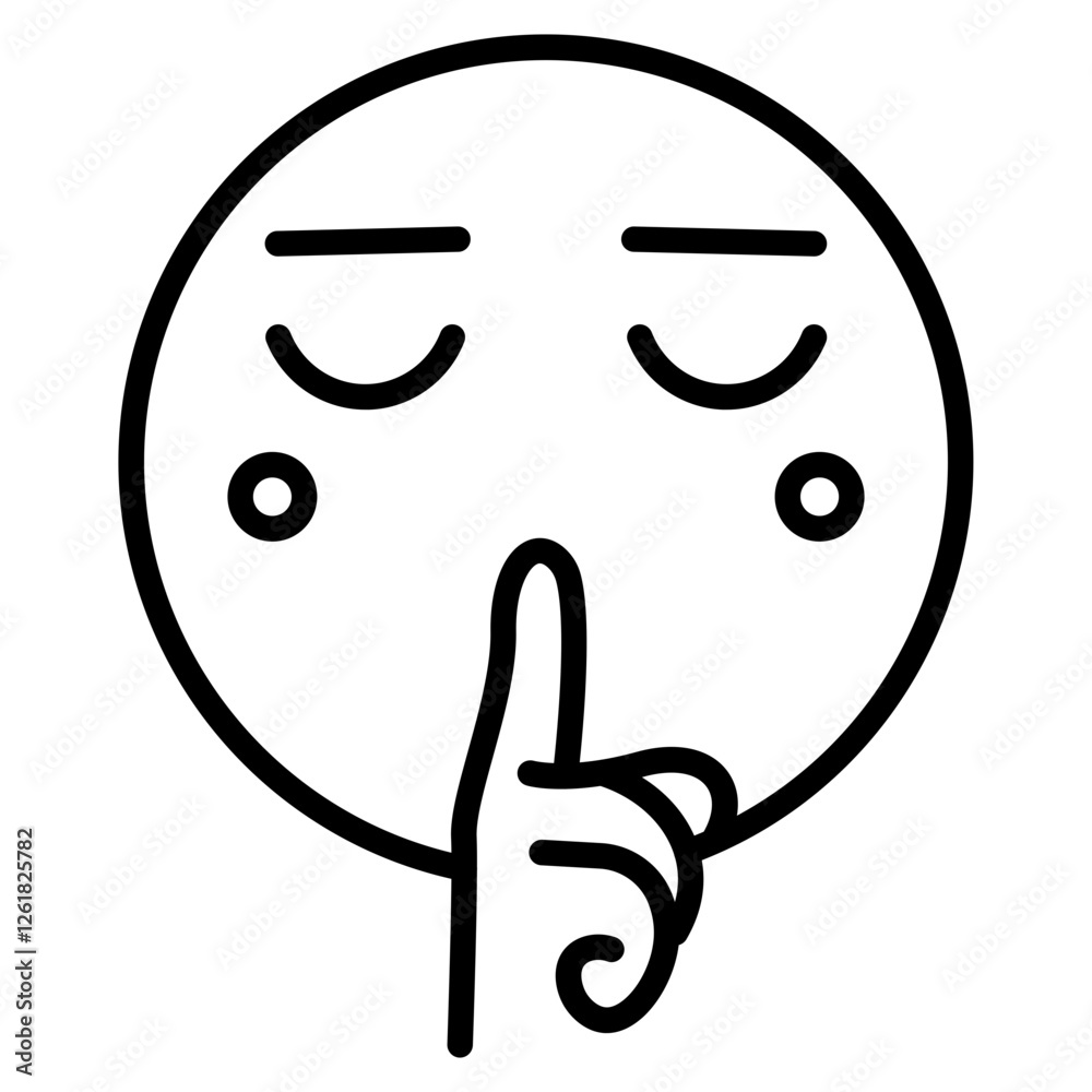 Shushing Face Icon Shushing Face Icon