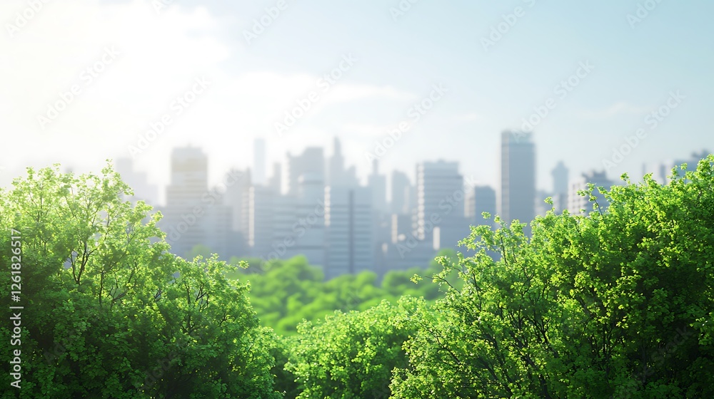 Fototapeta premium green city landscape