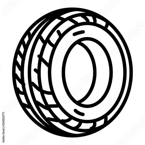 Dry Slick Tires Vector Icon