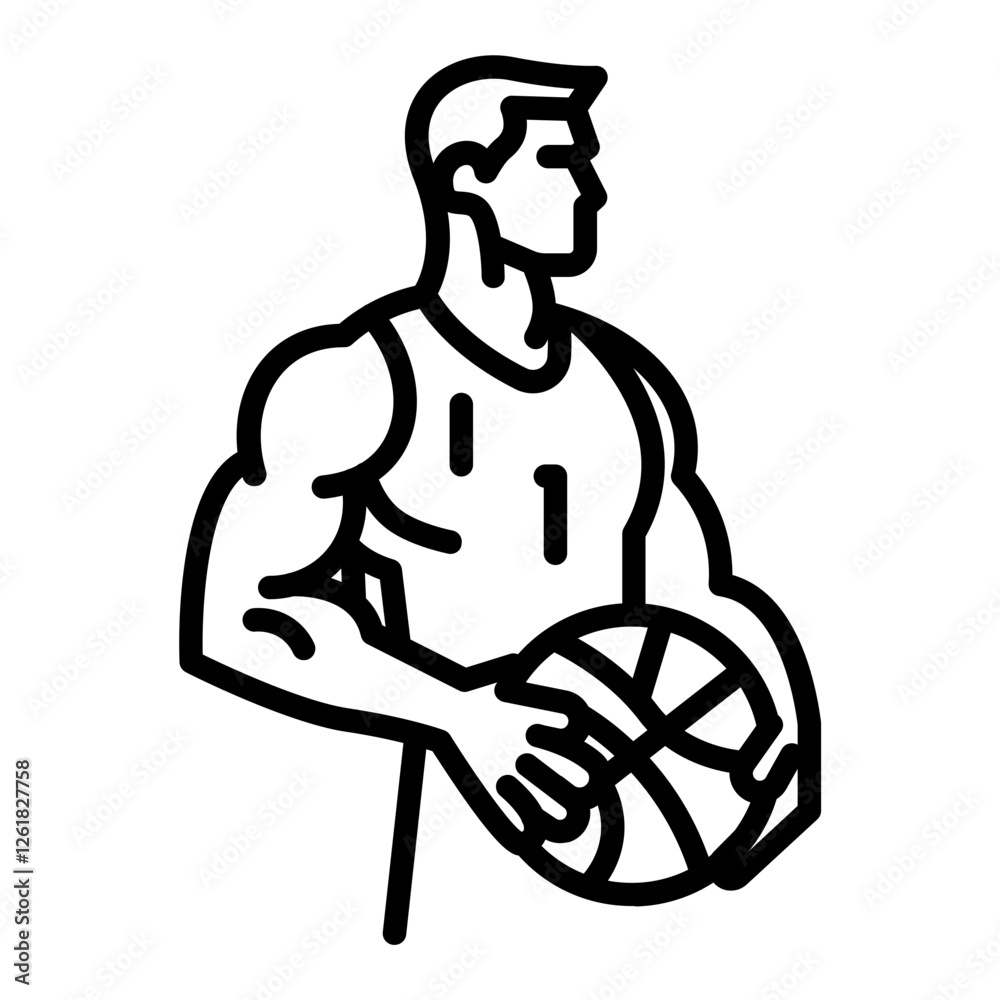 Athlete Portrait Vector Icon Athlete Portrait Vector Icon