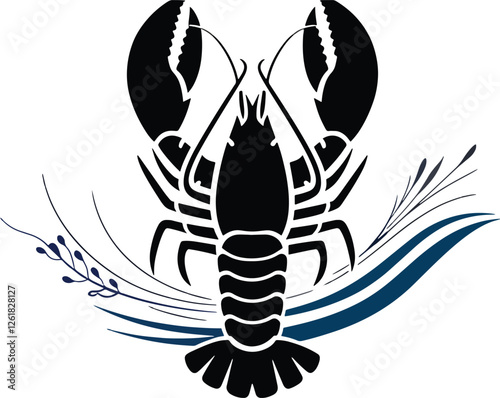 lobster fish art design illustration