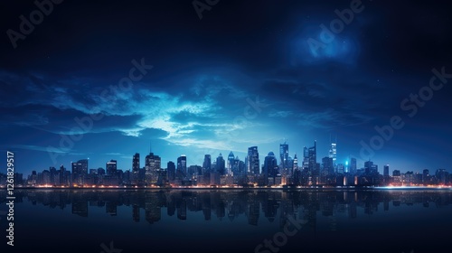 twilight blue skyline