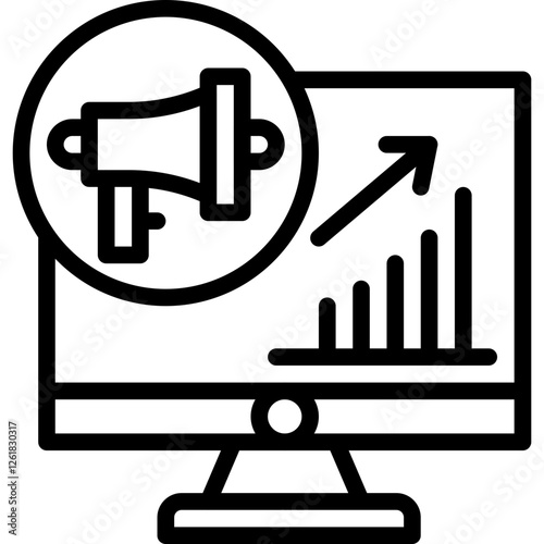 Marketing Dashboard Vector Icon