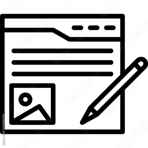 SEO Copywriting Vector Icon