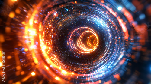 The energy surge of the space-time vortex