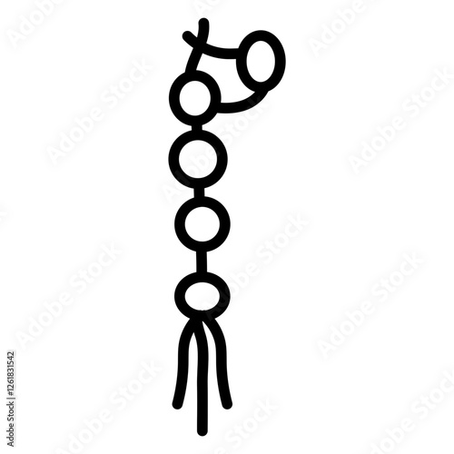 Praying Beads Vector Icon