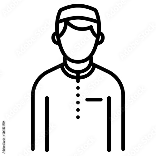 Muslim Man Vector Icon