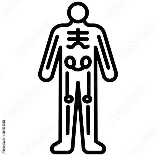 Man X ray Vector Icon