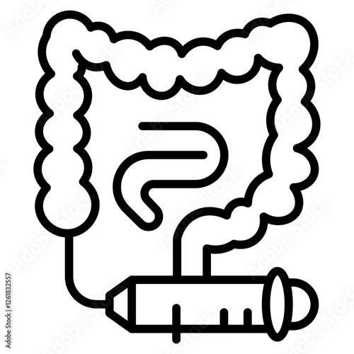 Colonoscopy Vector Icon