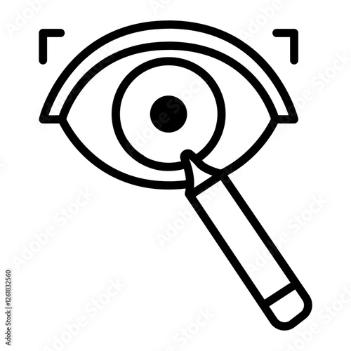 Eye Examination Vector Icon