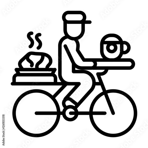 Breakfast Delivery Vector Icon