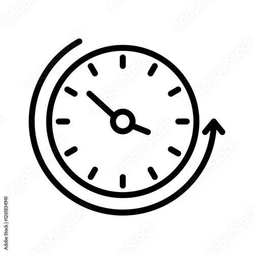 Arrival Time Vector Icon