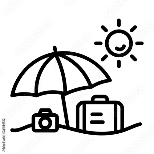 Staycation Vector Icon