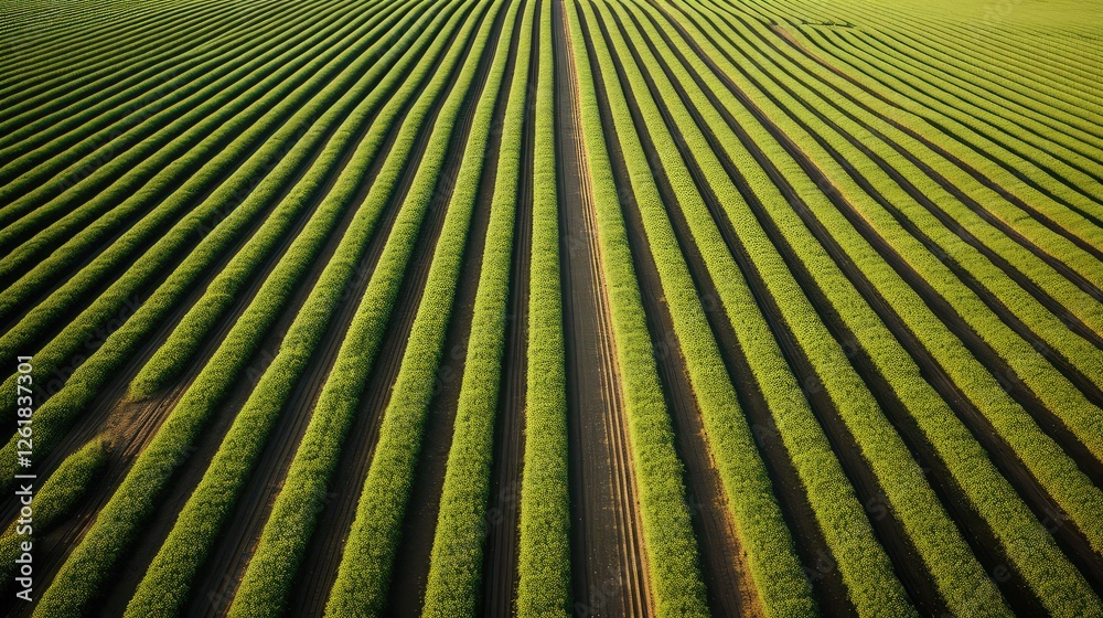 Obraz premium furrows plant lines