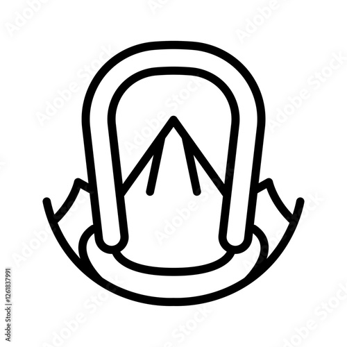 Climbing Carabiner Vector Icon