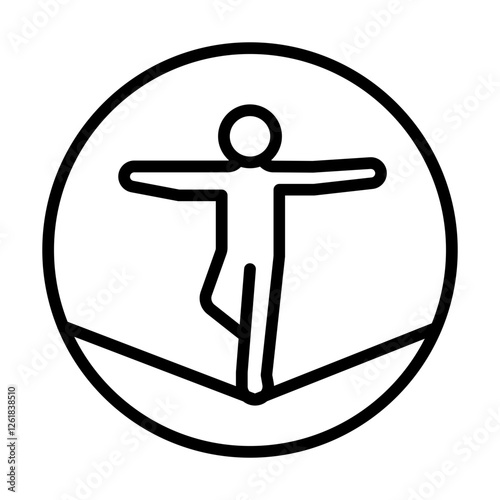 Slackline Vector Icon