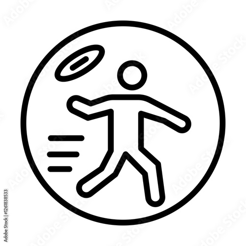 Ultimate Frisbee Vector Icon