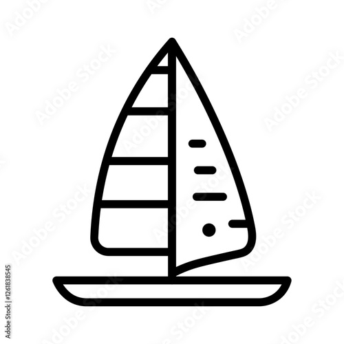 Windsurf Board Vector Icon