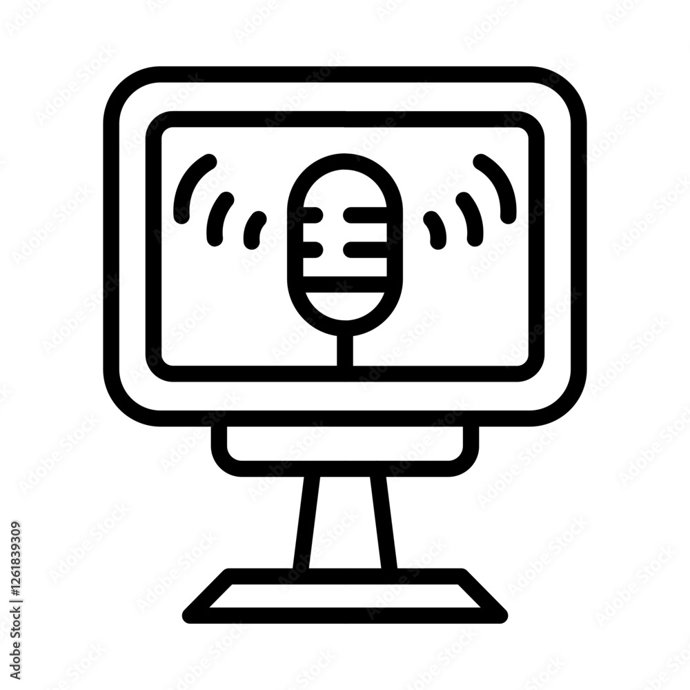 Teleprompter Vector Icon