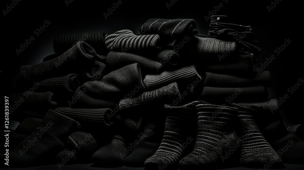 Obraz premium monochrome black socks
